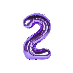 Globo numero metalizado violeta 40cm x 1u.