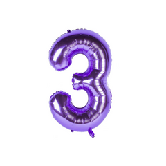 Globo numero metalizado violeta 40cm x 1u.