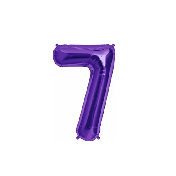 Globo numero metalizado violeta 40cm x 1u.