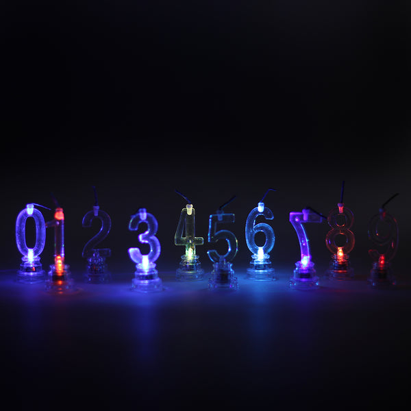 Vela led del 0 al 9 x 1u.