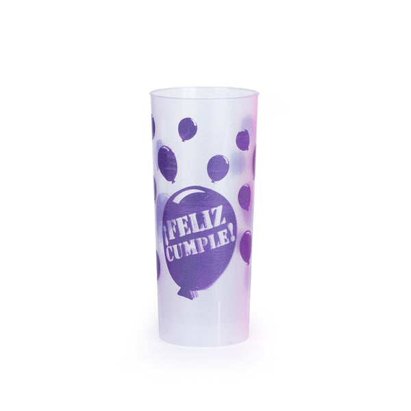 Vaso trago largo PP globo x 25u.