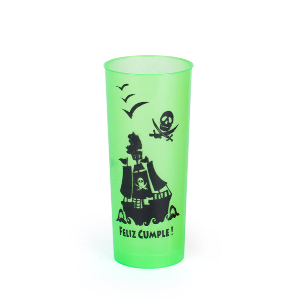 Vaso trago largo PP pirata x 25u.