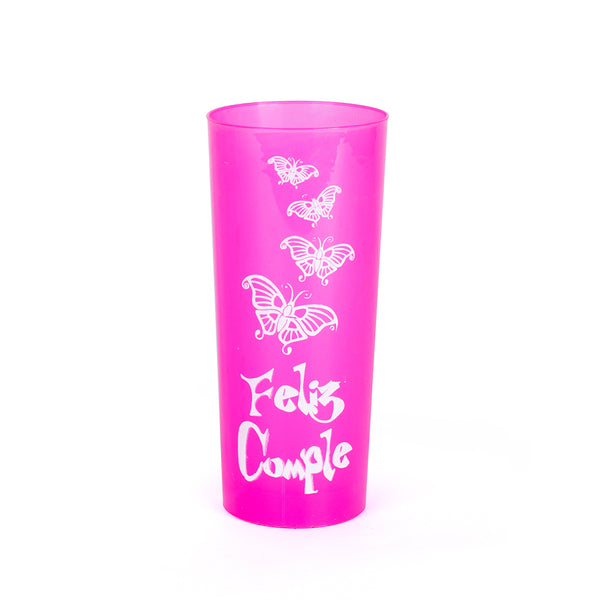 Vaso trago largo PP mariposa x 25u.