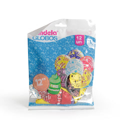 Globo impreso "feliz cumpleaños" x paq.
