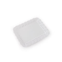 Plato blonda rectangular x paq.