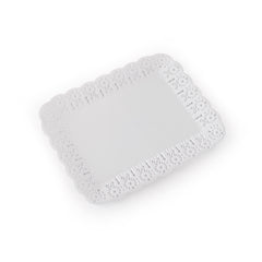 Plato blonda rectangular x paq.