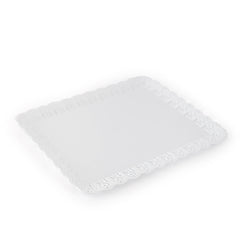 Plato blonda rectangular x paq.