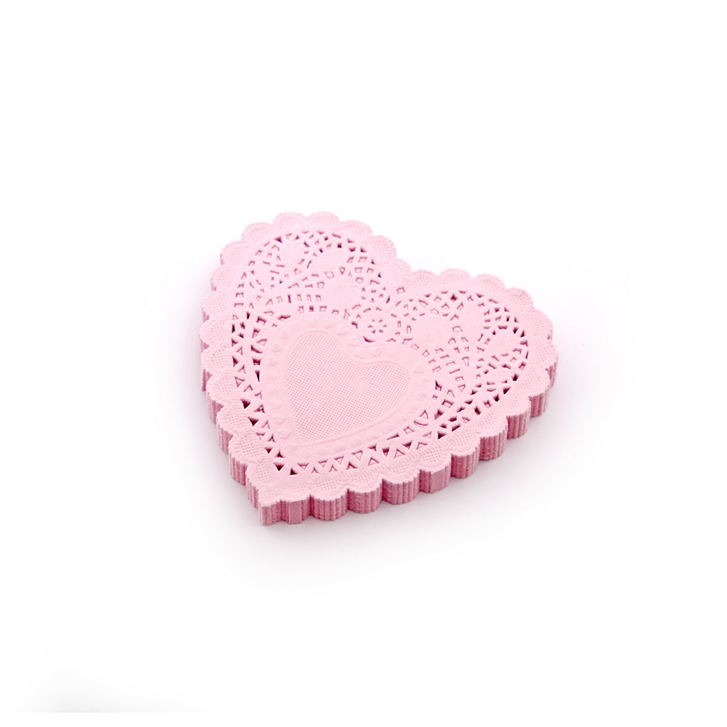 Blonda corazón 10cm x 100u.