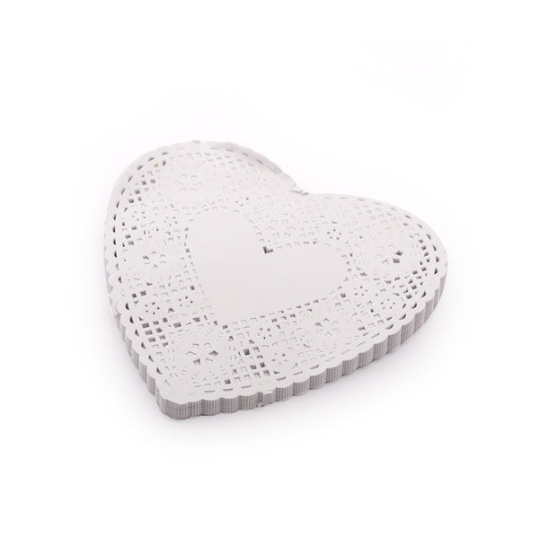 Blonda corazón 20cm x 100u.