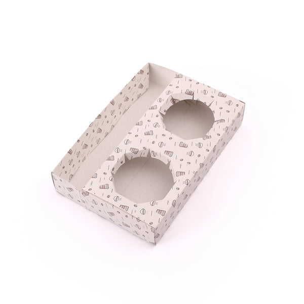 Porta vaso impreso blanco con bandeja x 50u.