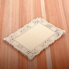 Blonda blanca rectangular calada x 100u.