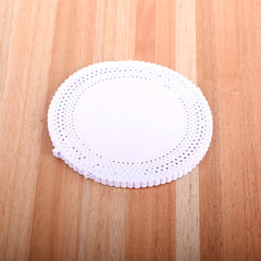 Blonda blanca circular calada x 100u.