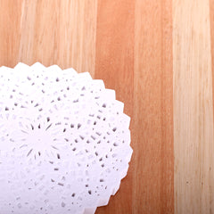 Blonda blanca circular calada x 100u.