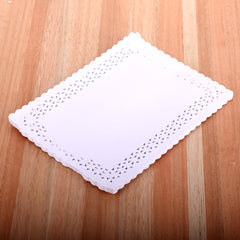 Blonda blanca rectangular calada x 100u.