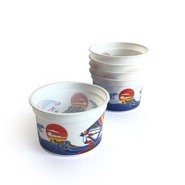 Pote helado plástico 1/8kg x 100u.