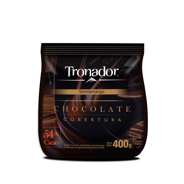 Chocolate cobertura semiamargo x 400gr