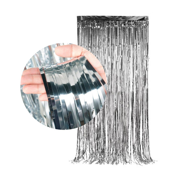 Cortina metal cromo 2x1mts x 1u.