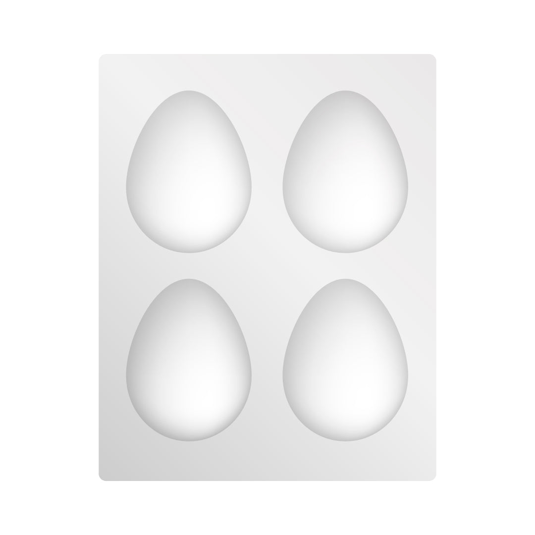 Molde huevo de pascua blanca x 10u.