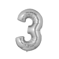 Globo metalizado plata 70/80cm x 1 u.