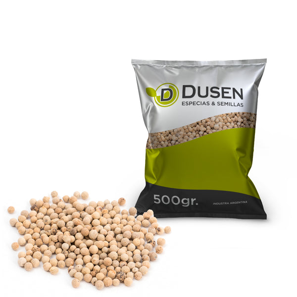 Pimienta blanca en grano x 500 gr