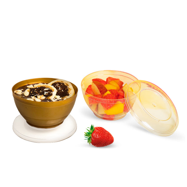 Pote plástico 100ml con tapa PS x 10u.