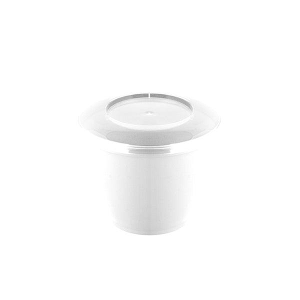 Pote plástico 150ml con tapa PS x 10u.