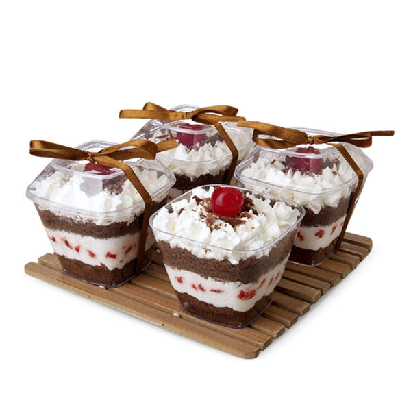Pote plástico 180ml con tapa PS x 10u.
