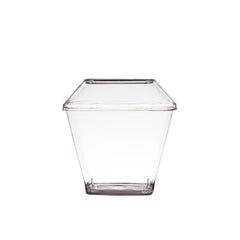 Pote plástico 180ml con tapa PS x 10u.