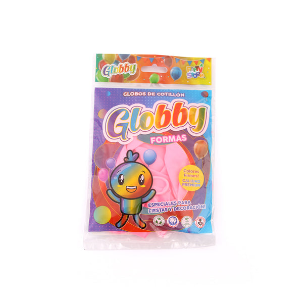 Globo corazon rosa 15" x 10u.