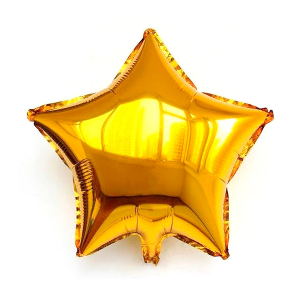 Globo forma estrella 45cm oro x 1u.
