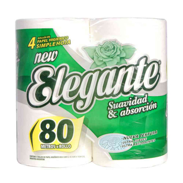 Papel higiénico 80mts x 4u.